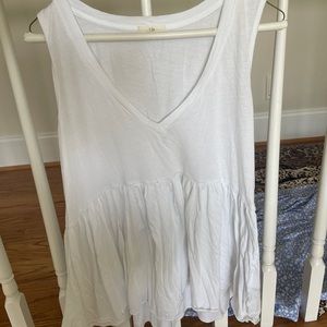 Anthropology White Tank Top